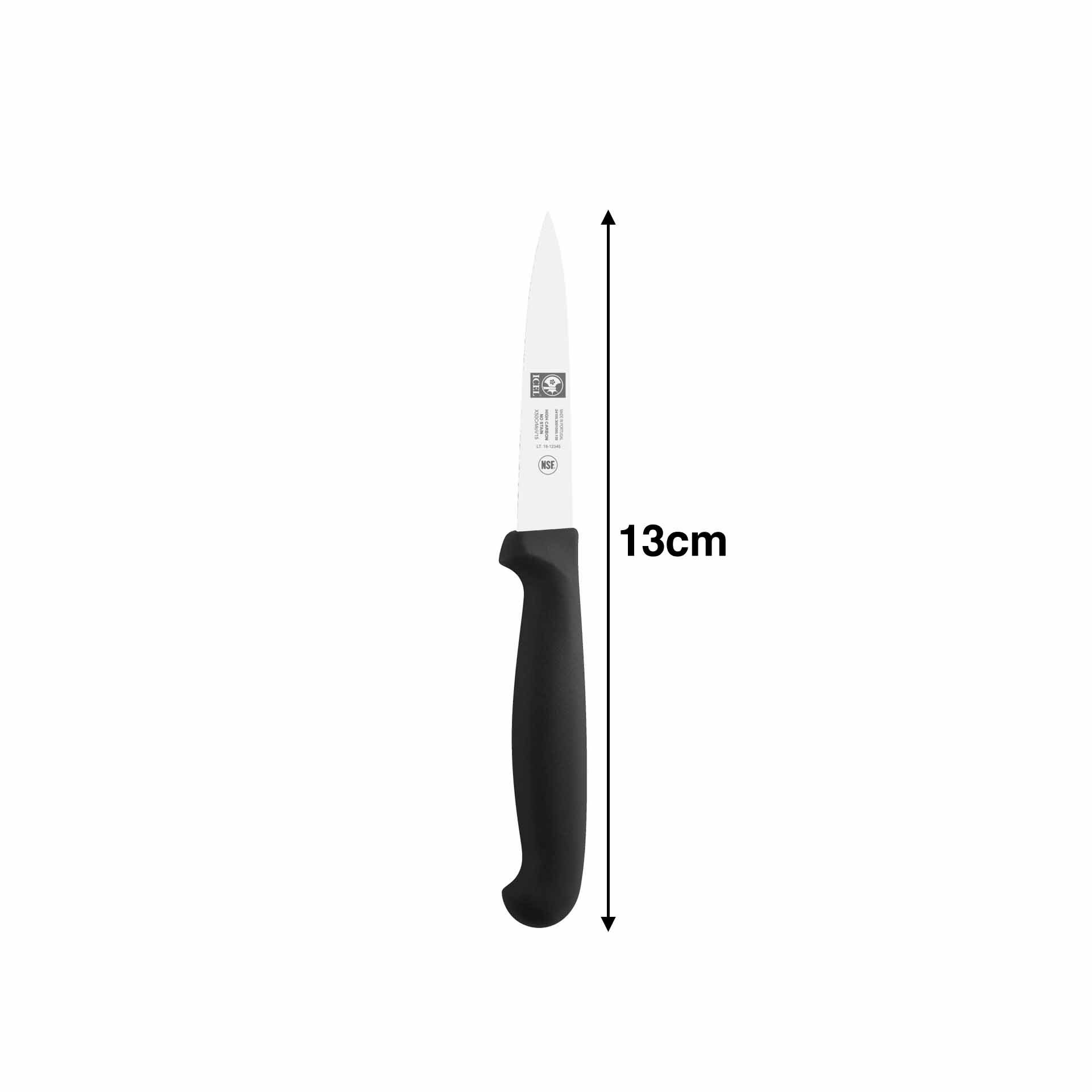 Faca Legumes Icel Cabo Preto 13cm
