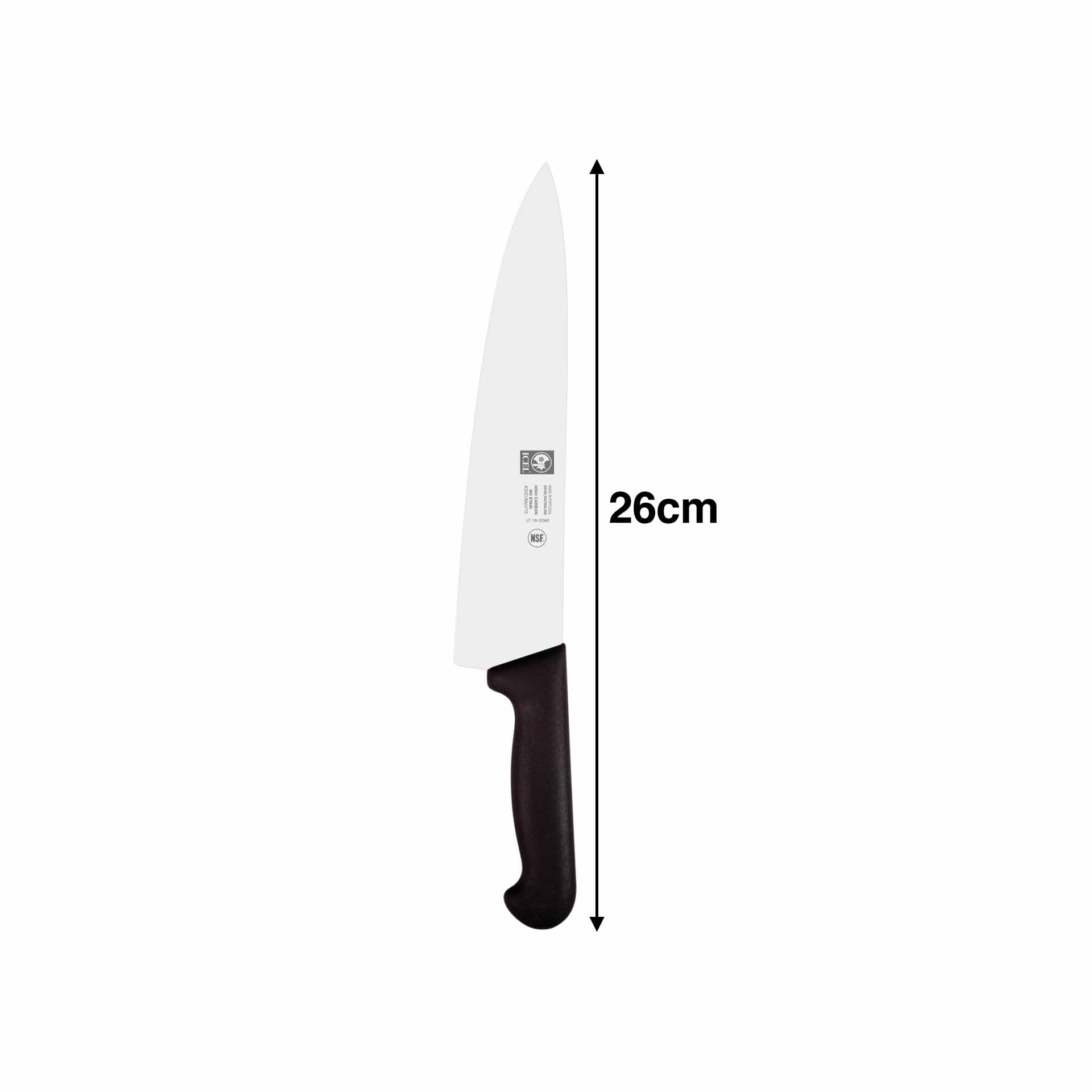 Faca Chefe Icel Cabo Preto 26CM