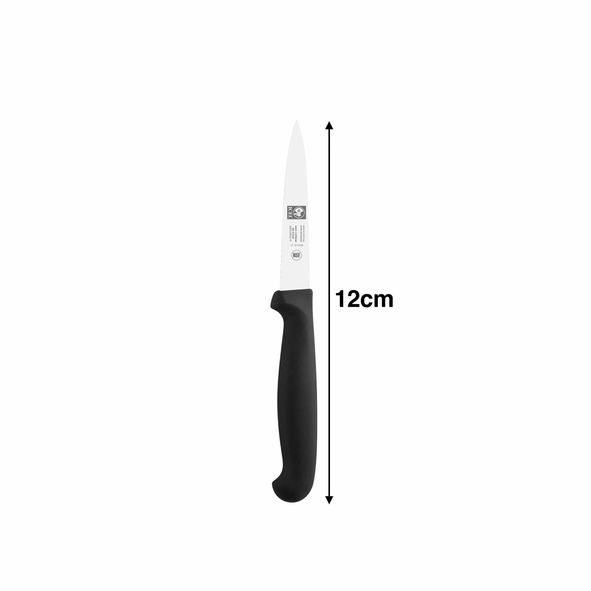 Faca Legumes Icel Cabo Preto 12cm