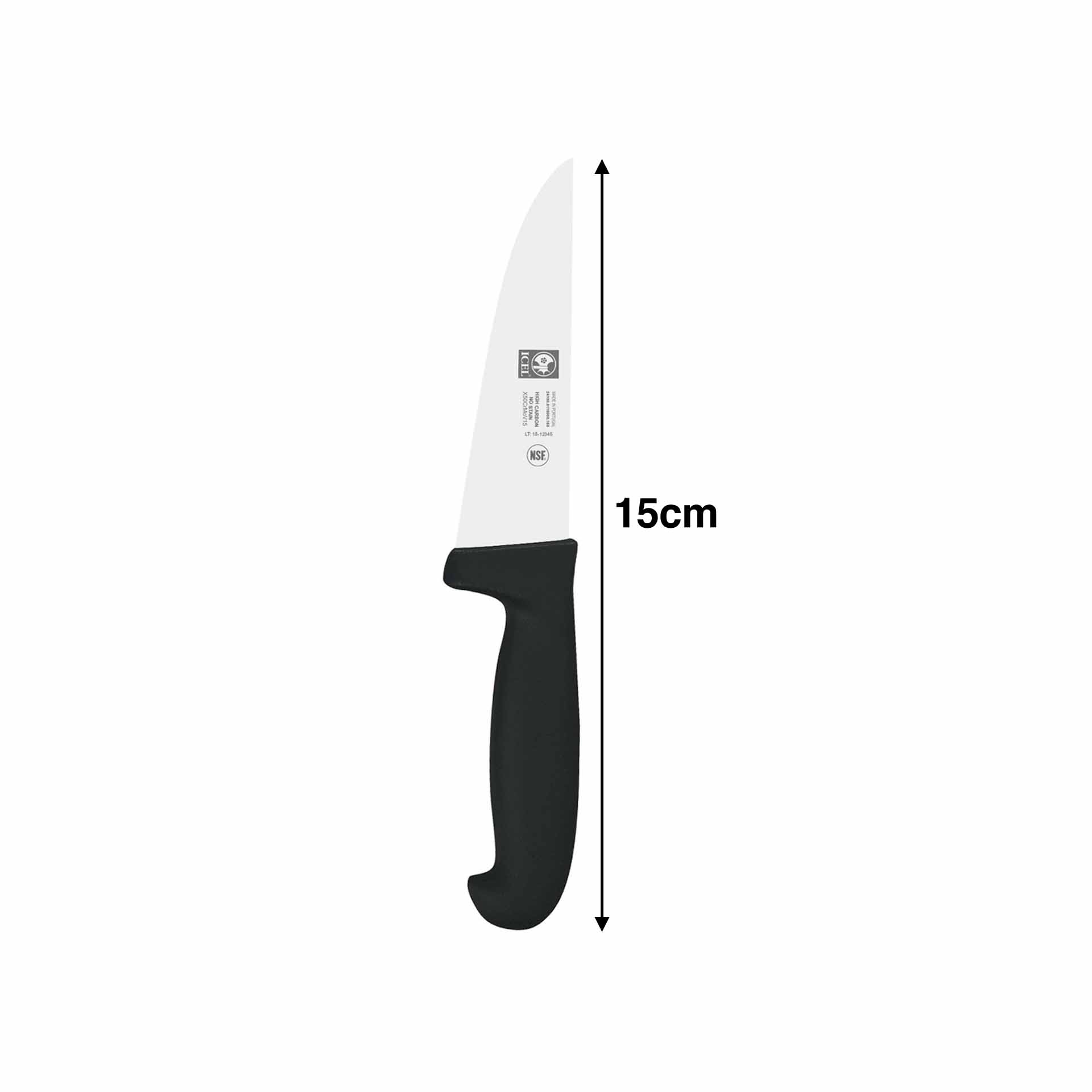 Faca Talho Icel Poly Cabo Preto 15CM