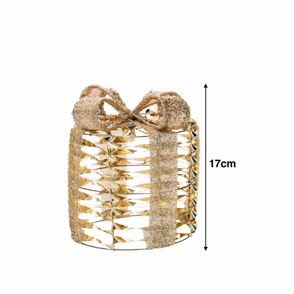 Presente Natal Luz Quente 60Led 30cm