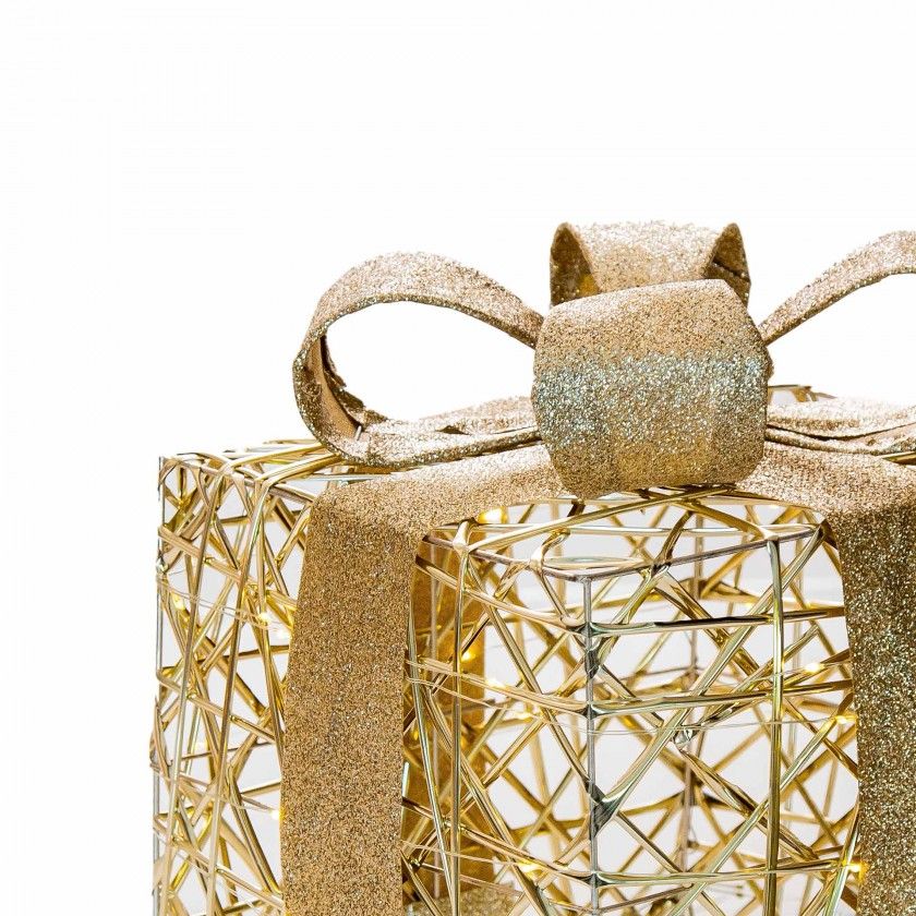 Presente Natal Luz Quente 40Led 30cm Presente Natal Luz Quente 40Led 30cm