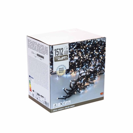 Luzes Natal 1512 Led Luz Branca E Quente - Image product
