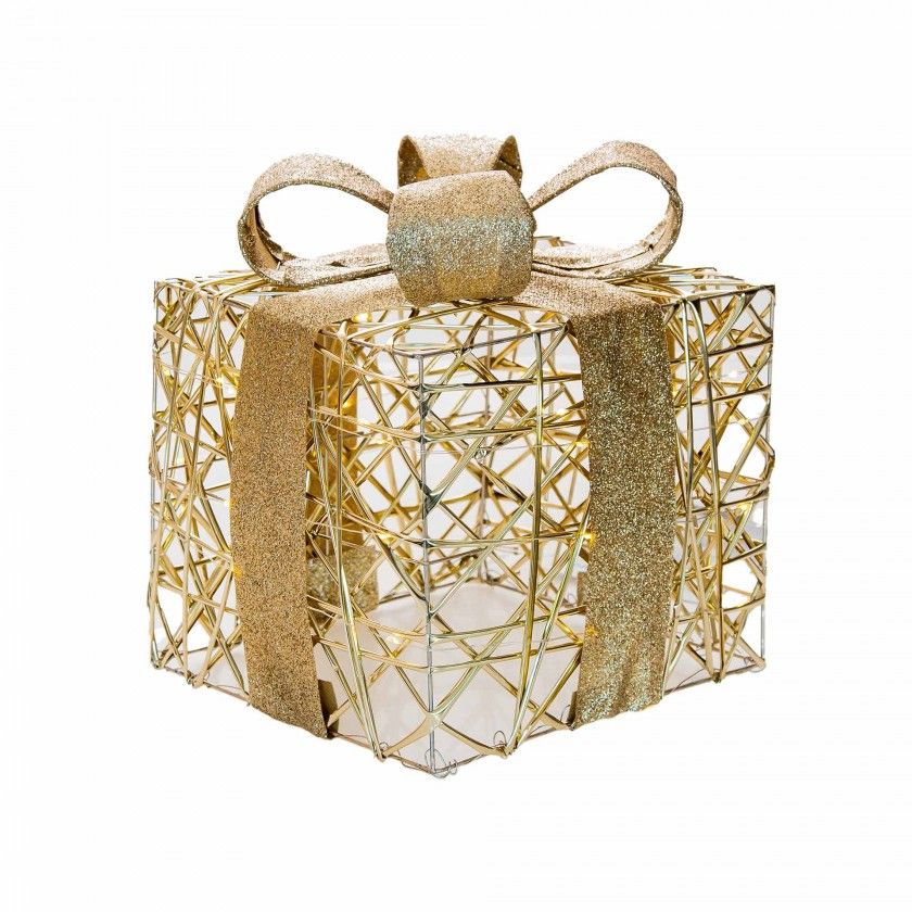 Presente Natal Luz Quente 40Led 30cm Presente Natal Luz Quente 40Led 30cm