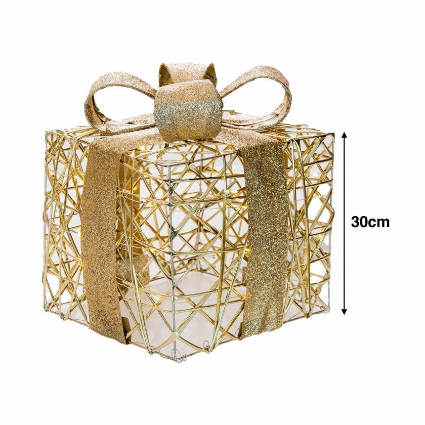 Presente Natal Luz Quente 40Led 30cm Presente Natal Luz Quente 40Led 30cm
