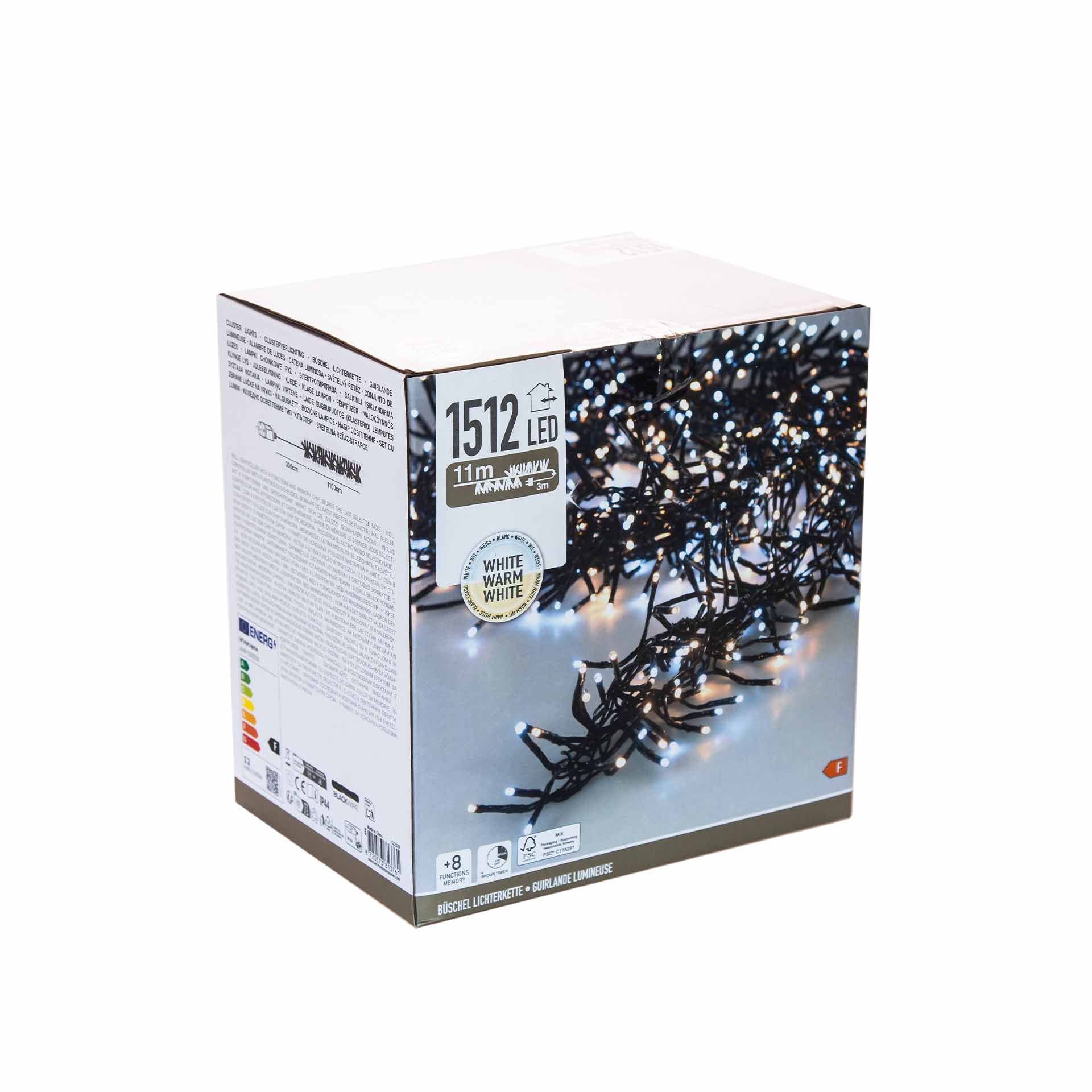 Luzes Natal 1512 Led Luz Branca E Quente