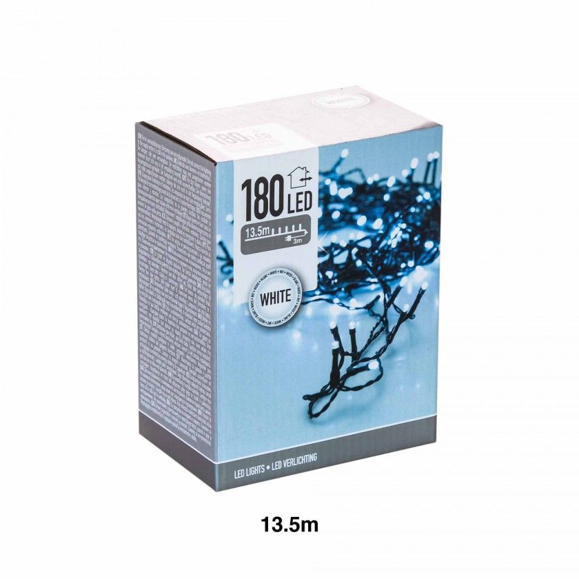 Grinalda Natal 180Led Luz Quente 13.5m