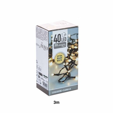 Grinalda Natal 40Led Luz Quente 3m