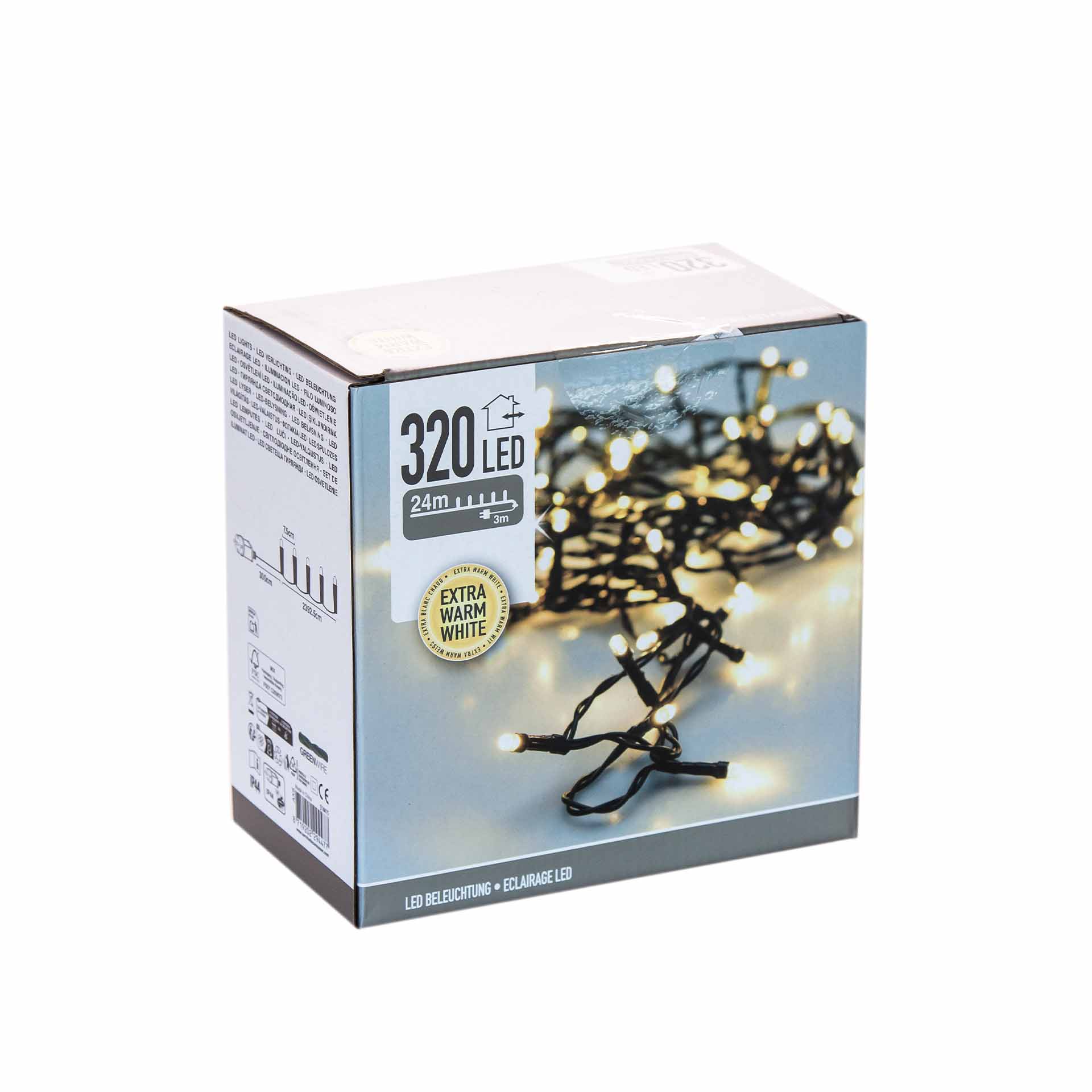 Grinalda Natal 320Led 24M Luz Quente 24m