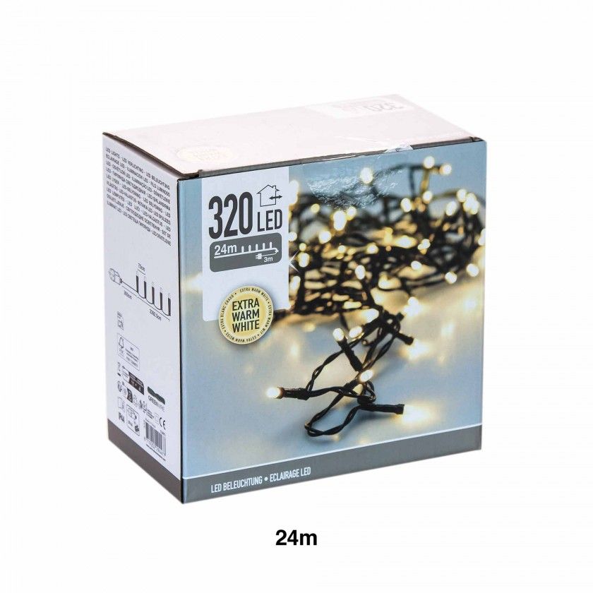 Grinalda Natal 320Led 24M Luz Quente 24m