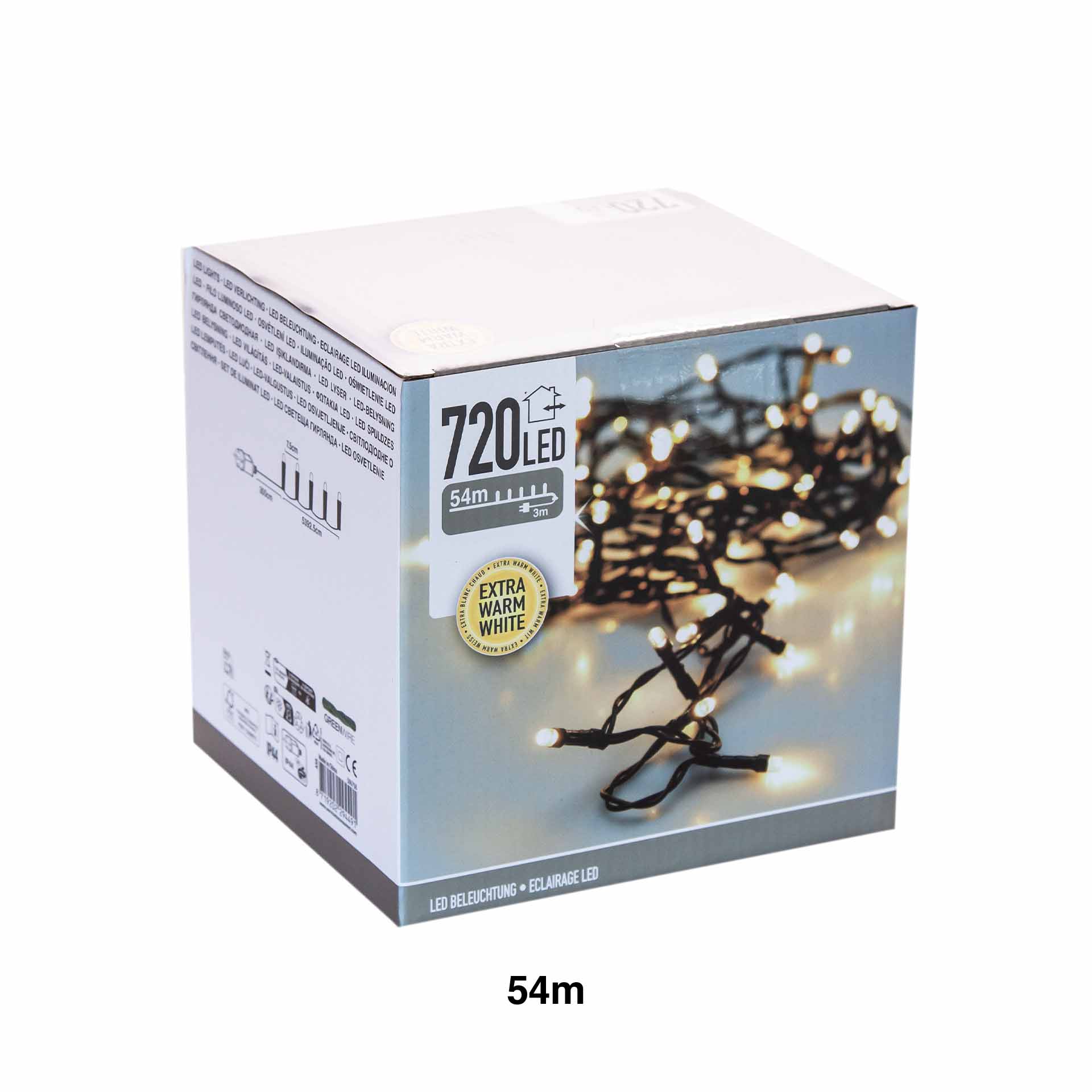 Grinalda Natal 720Led Luz Quente 54m