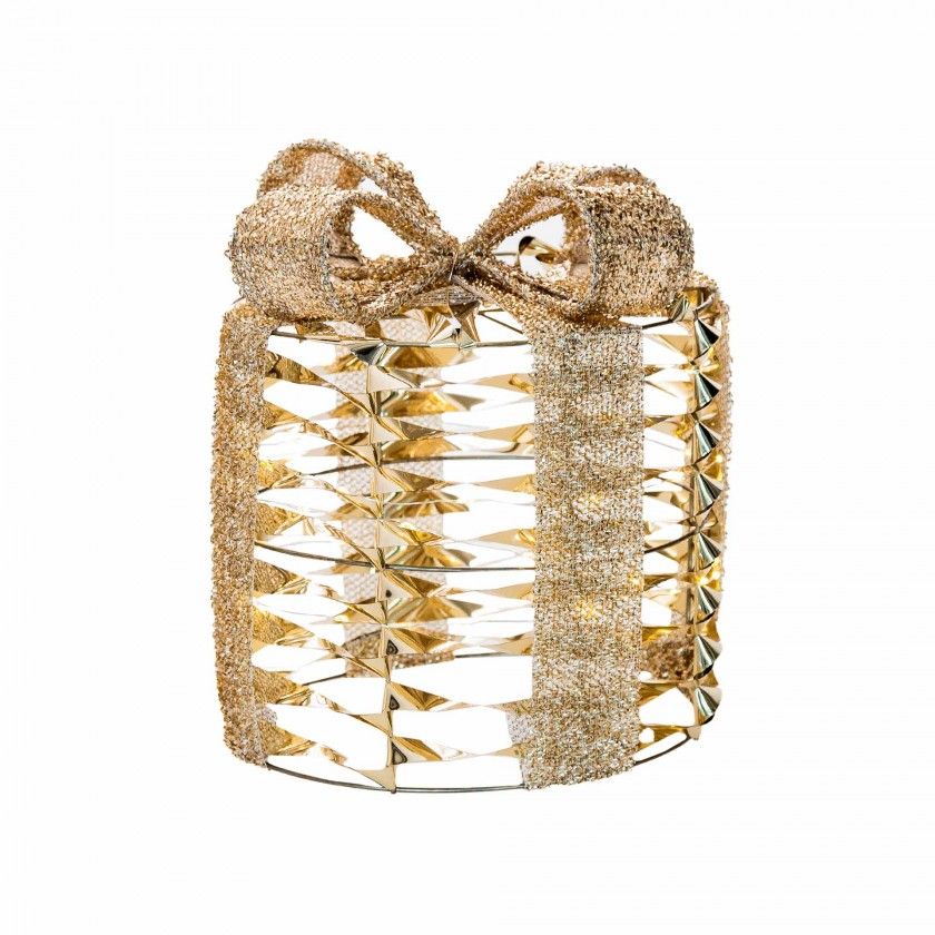 Presente Natal Luz Quente 30Led  17cm