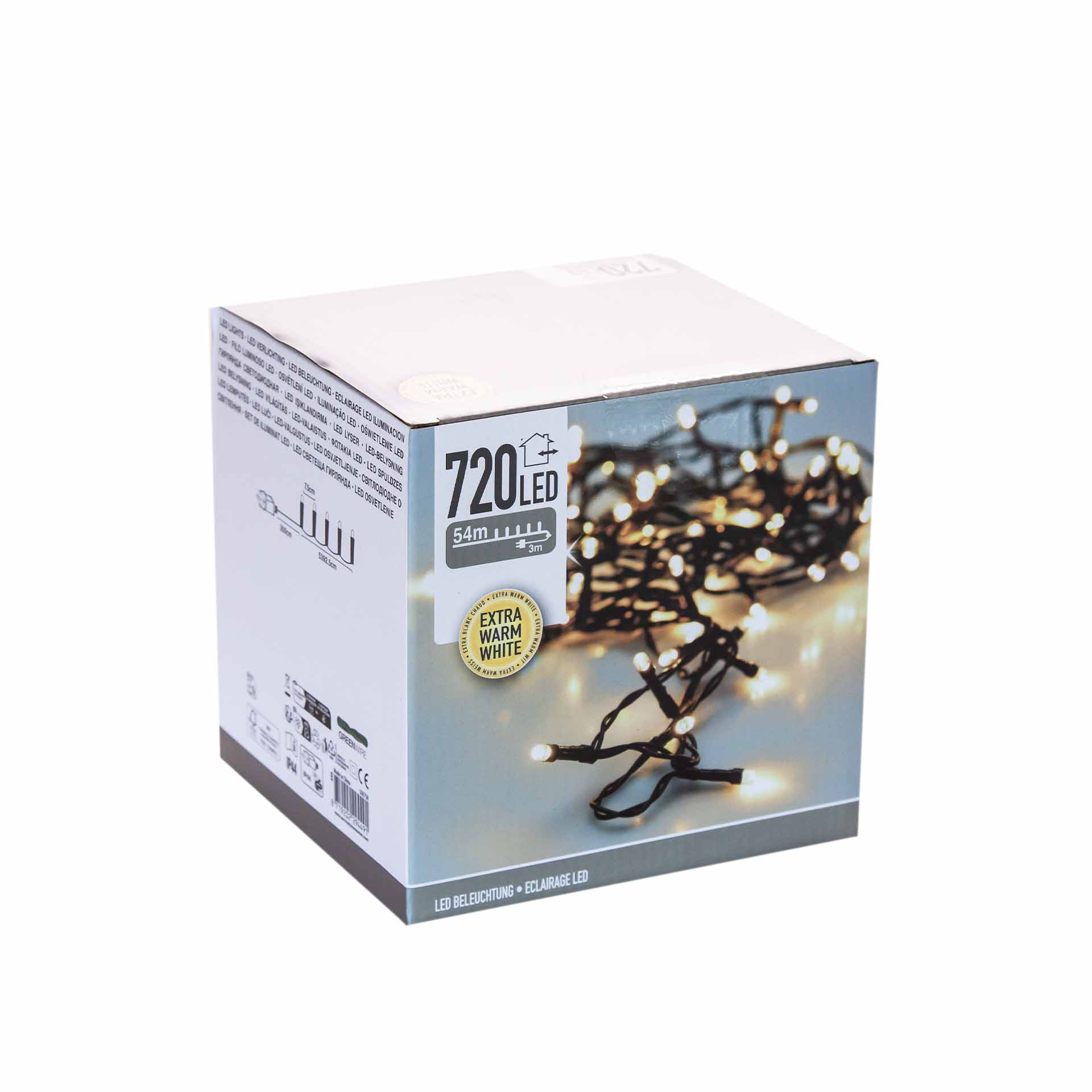 Grinalda Natal 720Led Luz Quente 54m