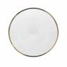 Prato Marcador Plástico Com Fio Ouro 33cm Prato Marcador Plástico Com Fio Ouro 33cm