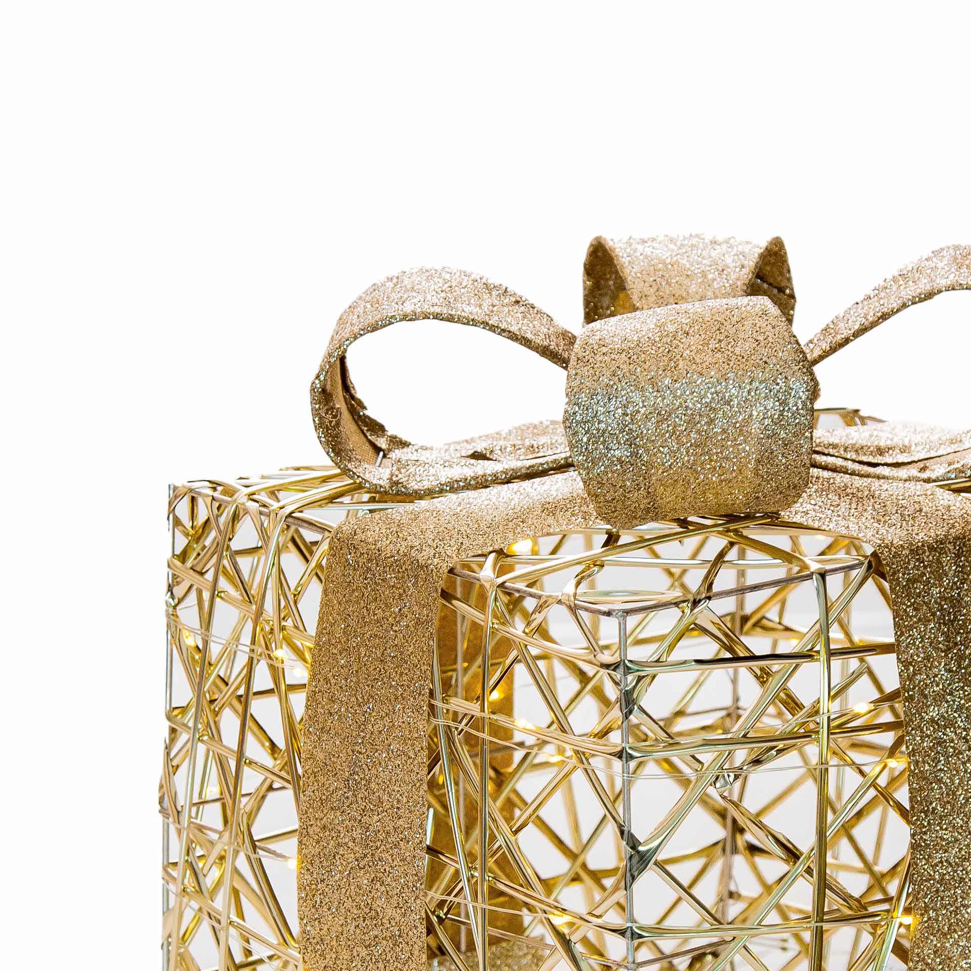 Presente Natal Luz Quente 20Led 17cm