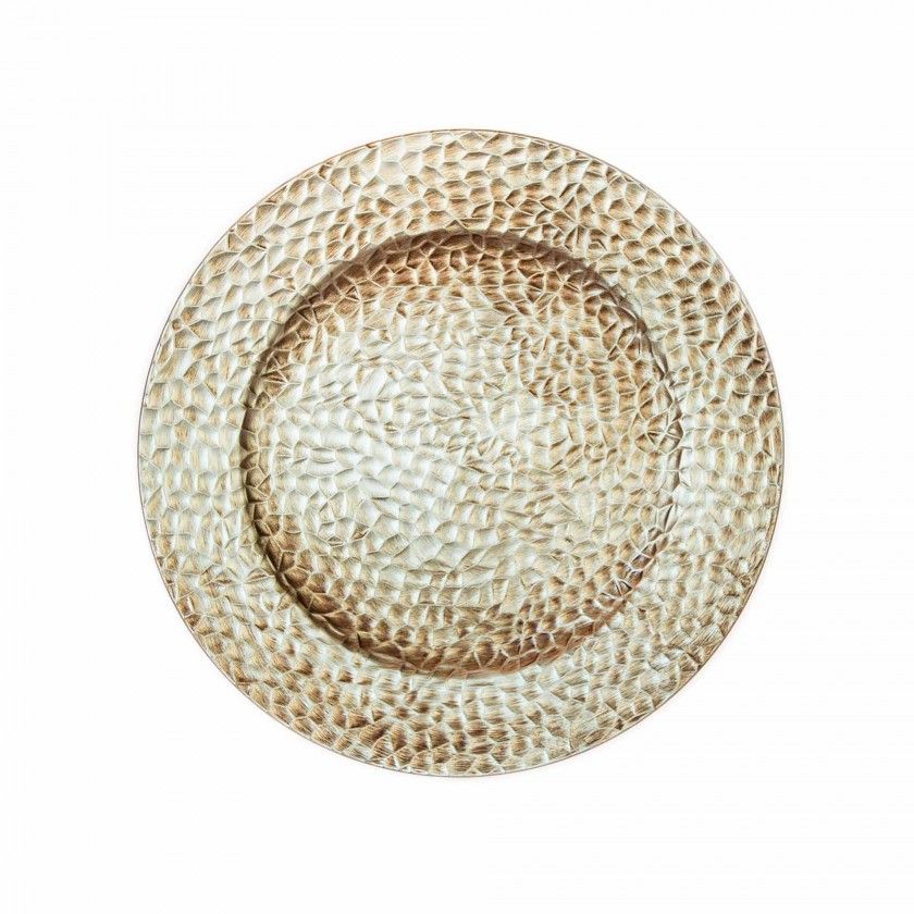 Prato Marcador Plstico Ouro