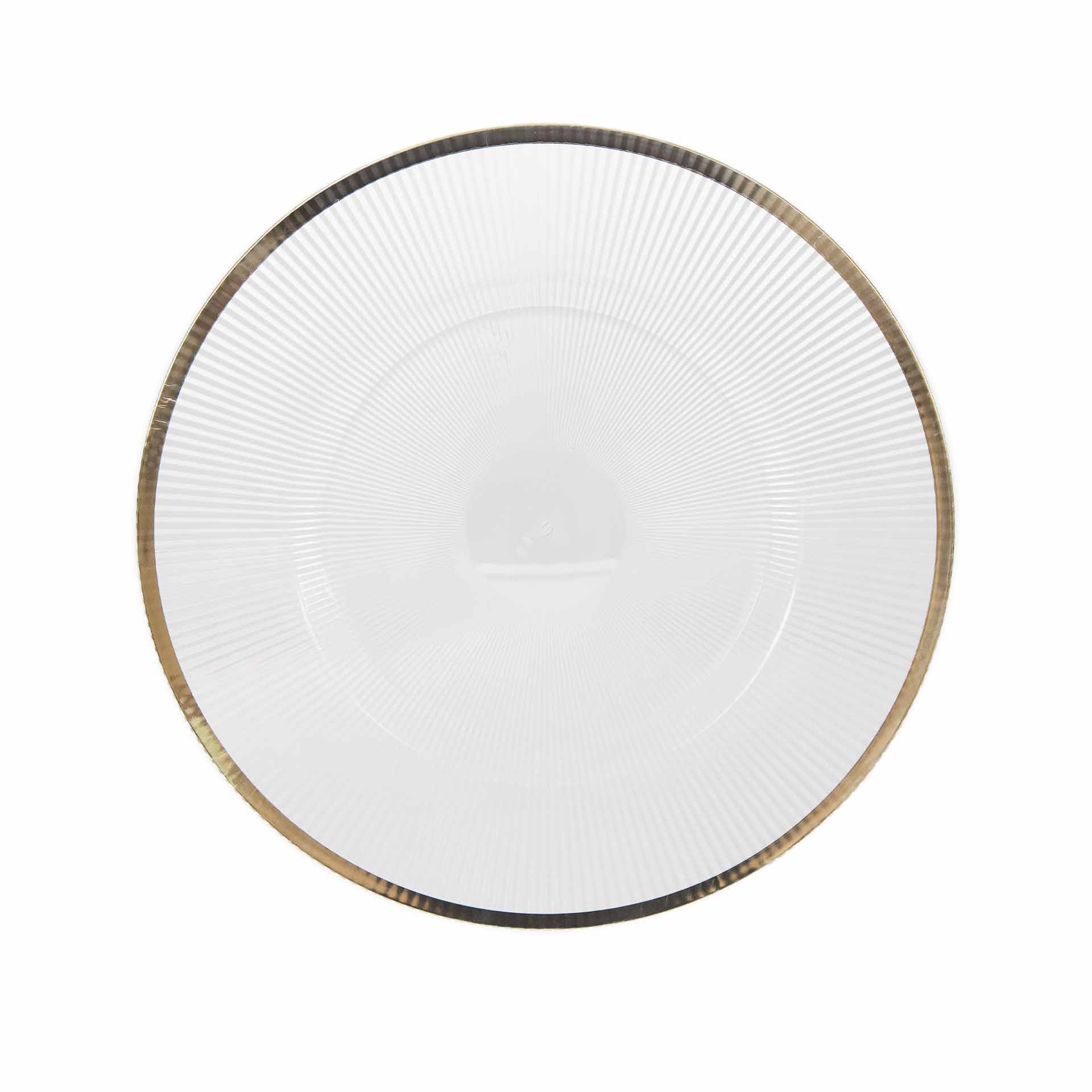 Prato Marcador Plástico Com Fio Ouro 33cm