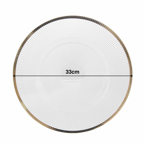 Prato Marcador Plástico Com Fio Ouro 33cm - Image product