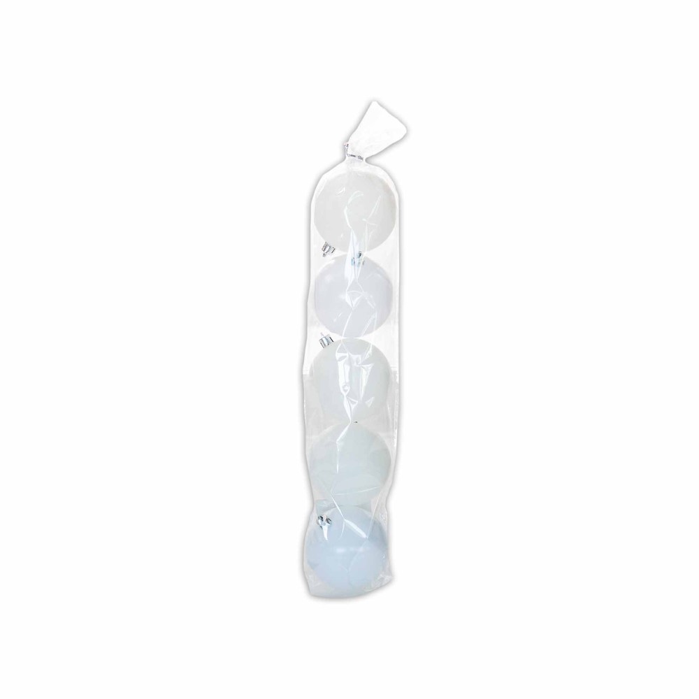 Bola Natal Branco 8cm Pack 5