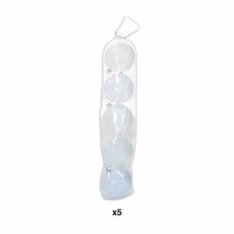 Bola Natal Branco 8cm Pack 5 - Image product
