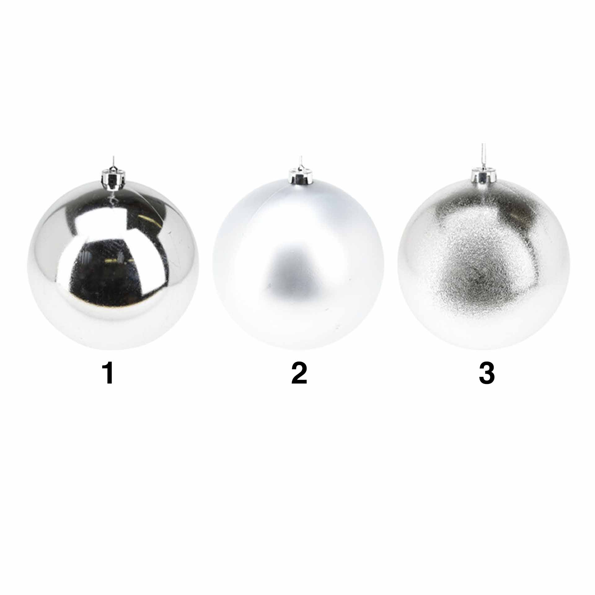 Bola Natal Prata 14cm