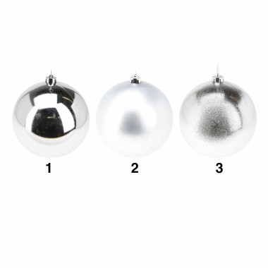 Bola Natal Prata 14cm