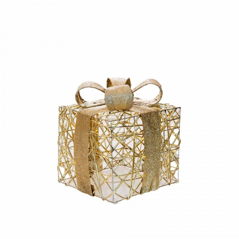 Presente Natal Luz Quente 20Led 17cm Presente Natal Luz Quente 20Led 17cm