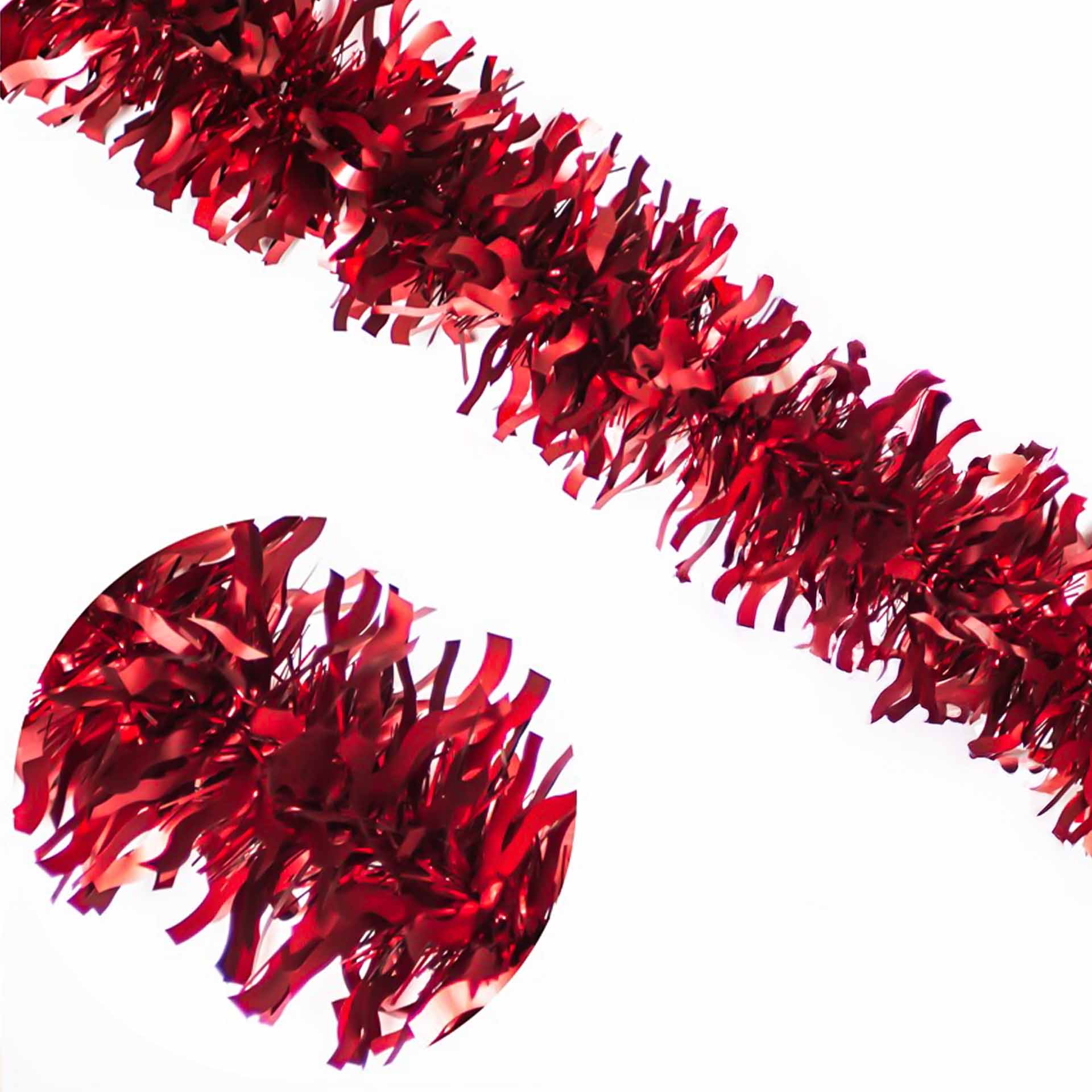 Festão Ondulado Vermelho Mate 12X180cm