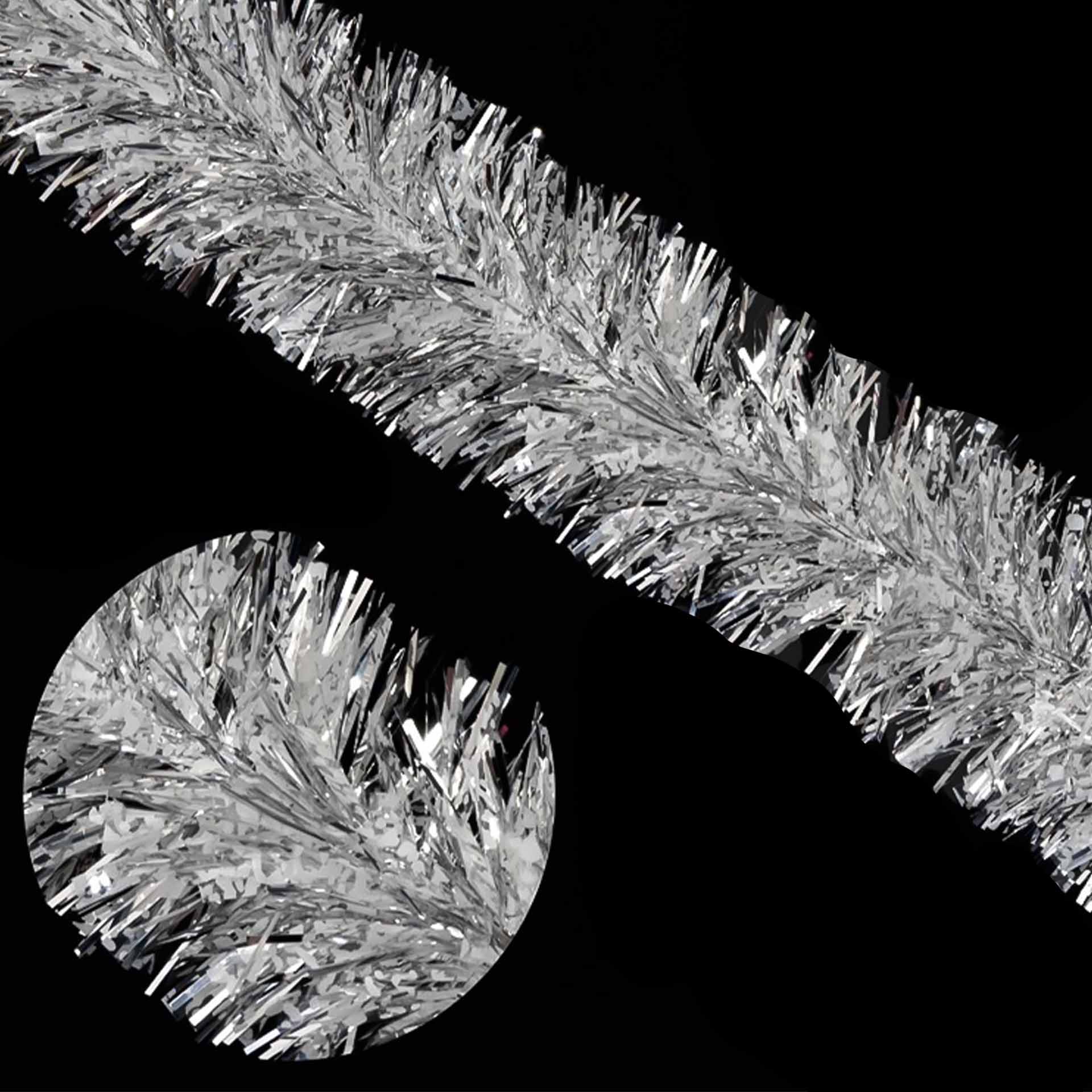 Festão Neve Prateado 7X180cm