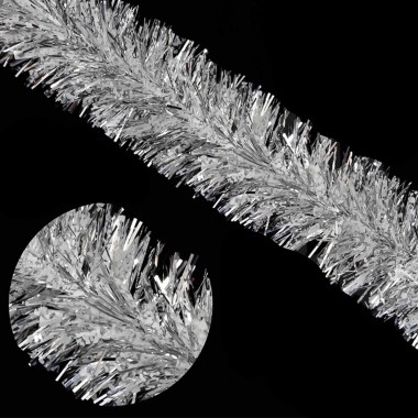 Festão Neve Prateado 7X180cm