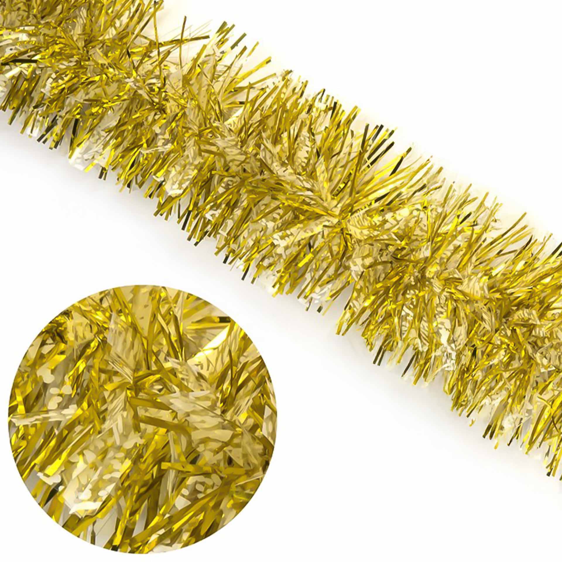 Festão Neve Dourado 7X180cm