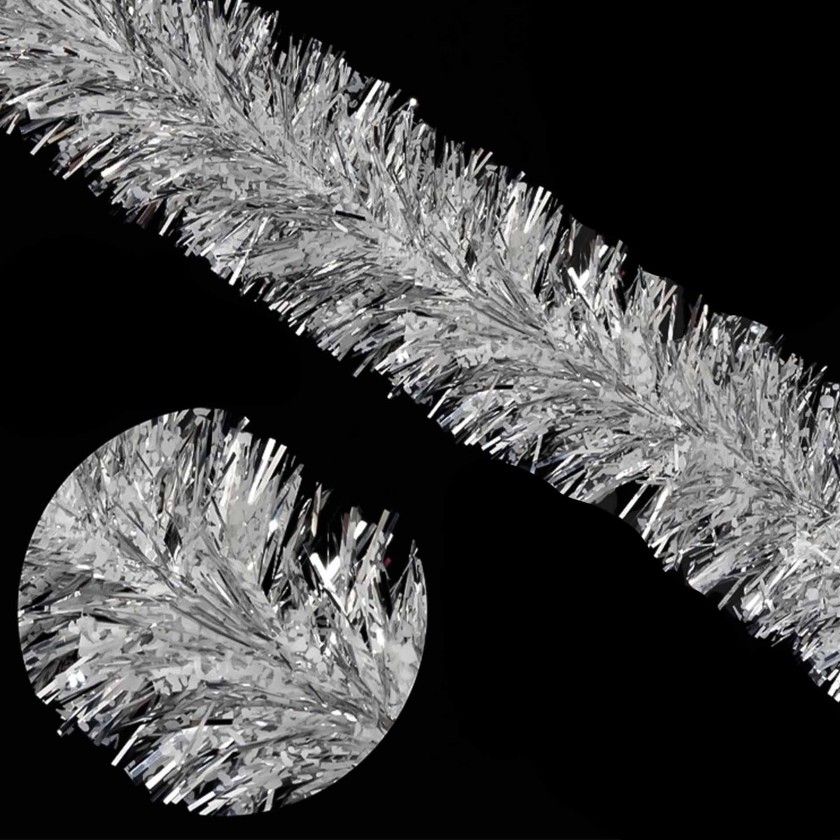 Festão Neve Prateado 7X180cm Festão Neve Prateado 7X180cm