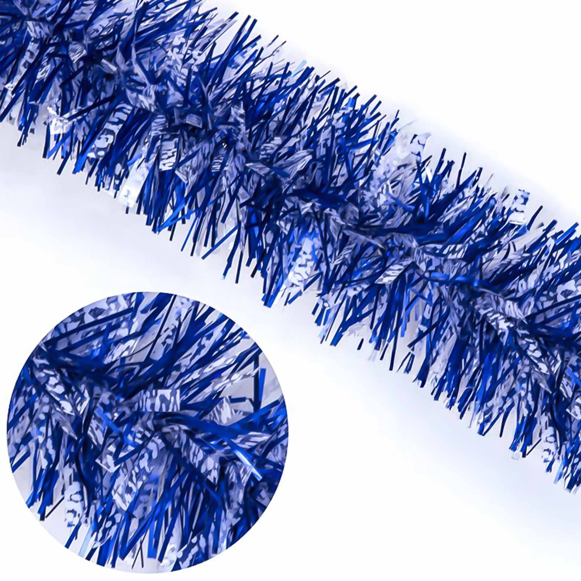 Festão Neve Azul 7X180cm