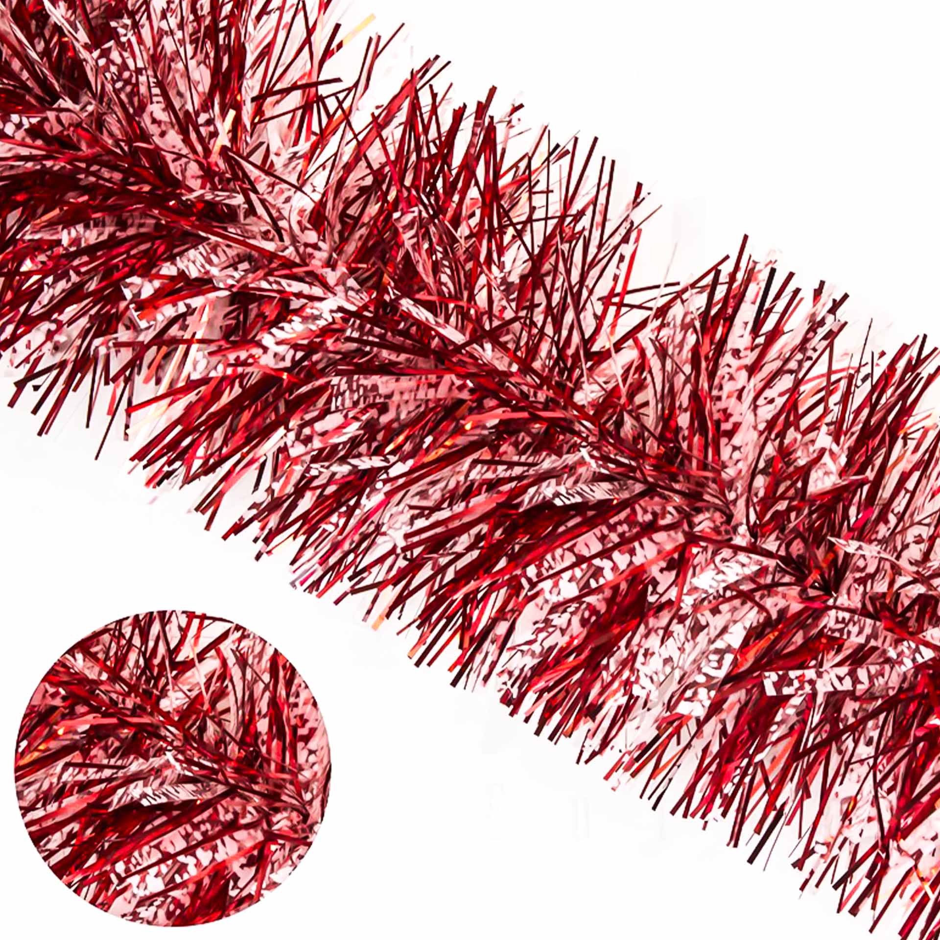 Festão Neve Vermelho 12X180cm