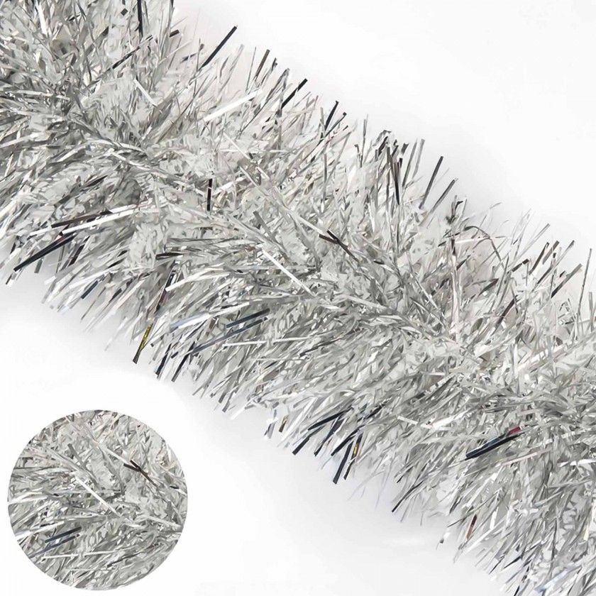 Festão Neve Prateado 12X180cm Festão Neve Prateado 12X180cm