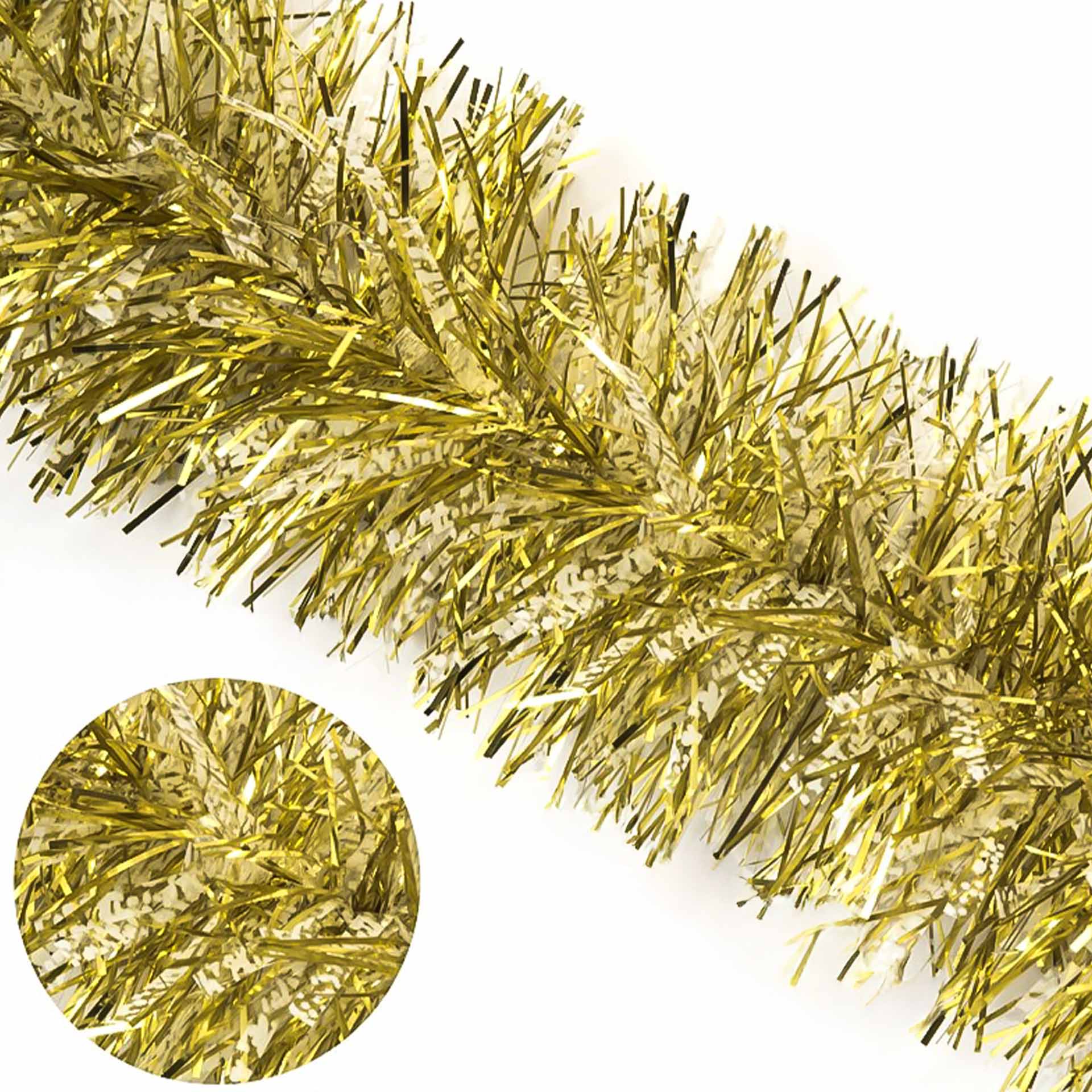 Festão Neve Dourado 12X180cm
