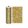 Bobine Papel Embrulho Celuloso Natal Dourado 4kg 62cm