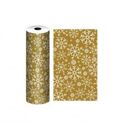 Bobine Papel Embrulho Celuloso Natal Dourado 4kg 62cm
