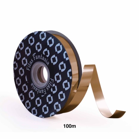 Rolo Fita Fantasia Metal Bronze 18mm 100m - Image product