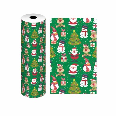 Bobine Papel Embrulho Fantasia Natal 4.5kg 62cm