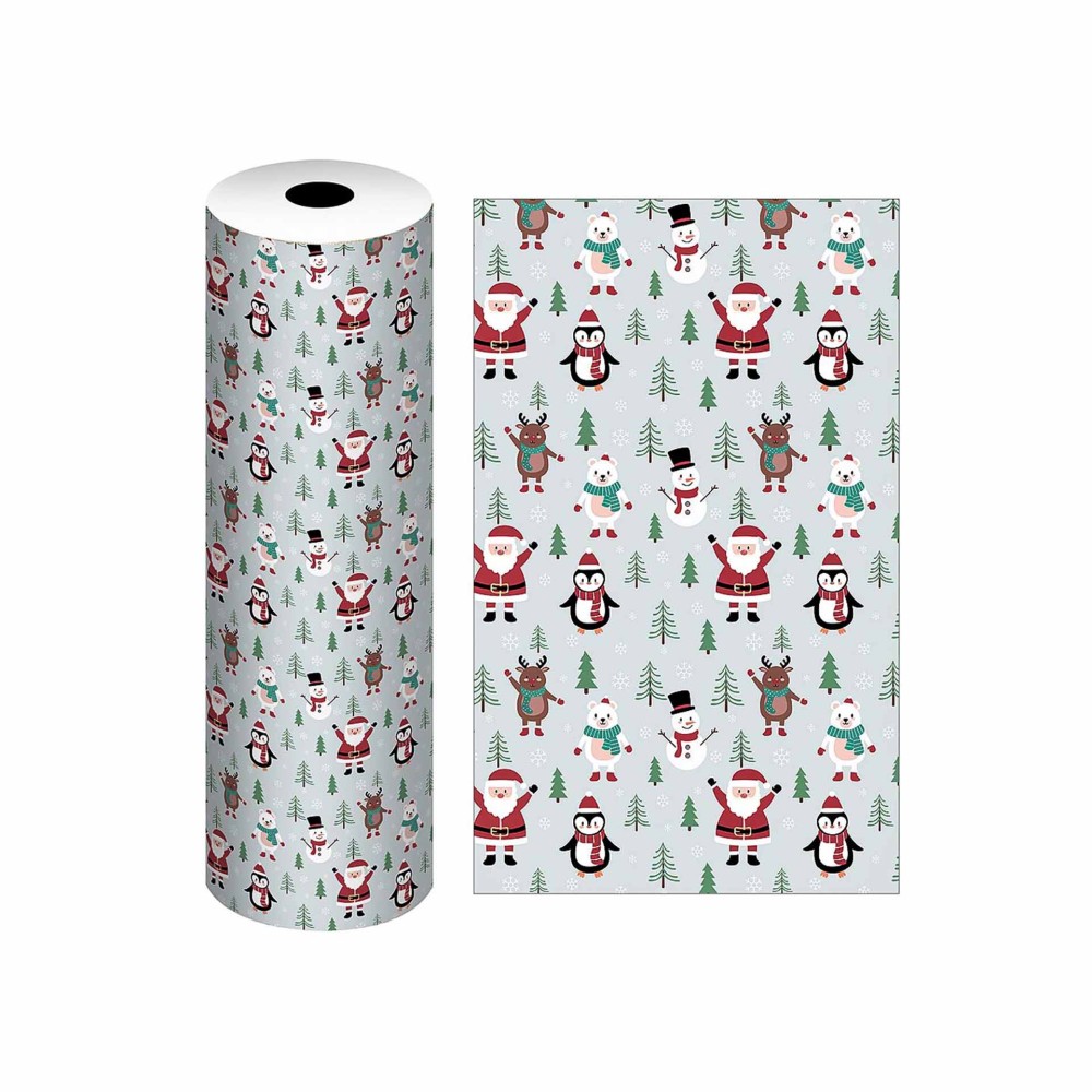 Bobine Papel Embrulho Celuloso Natal 4kg 62cm