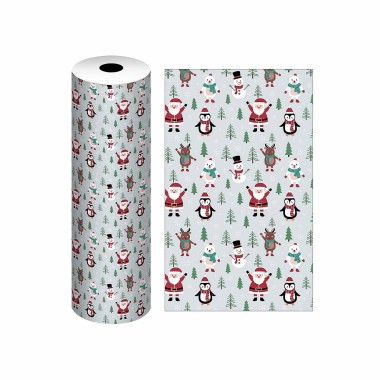 Bobine Papel Embrulho Celuloso Natal 4kg 62cm
