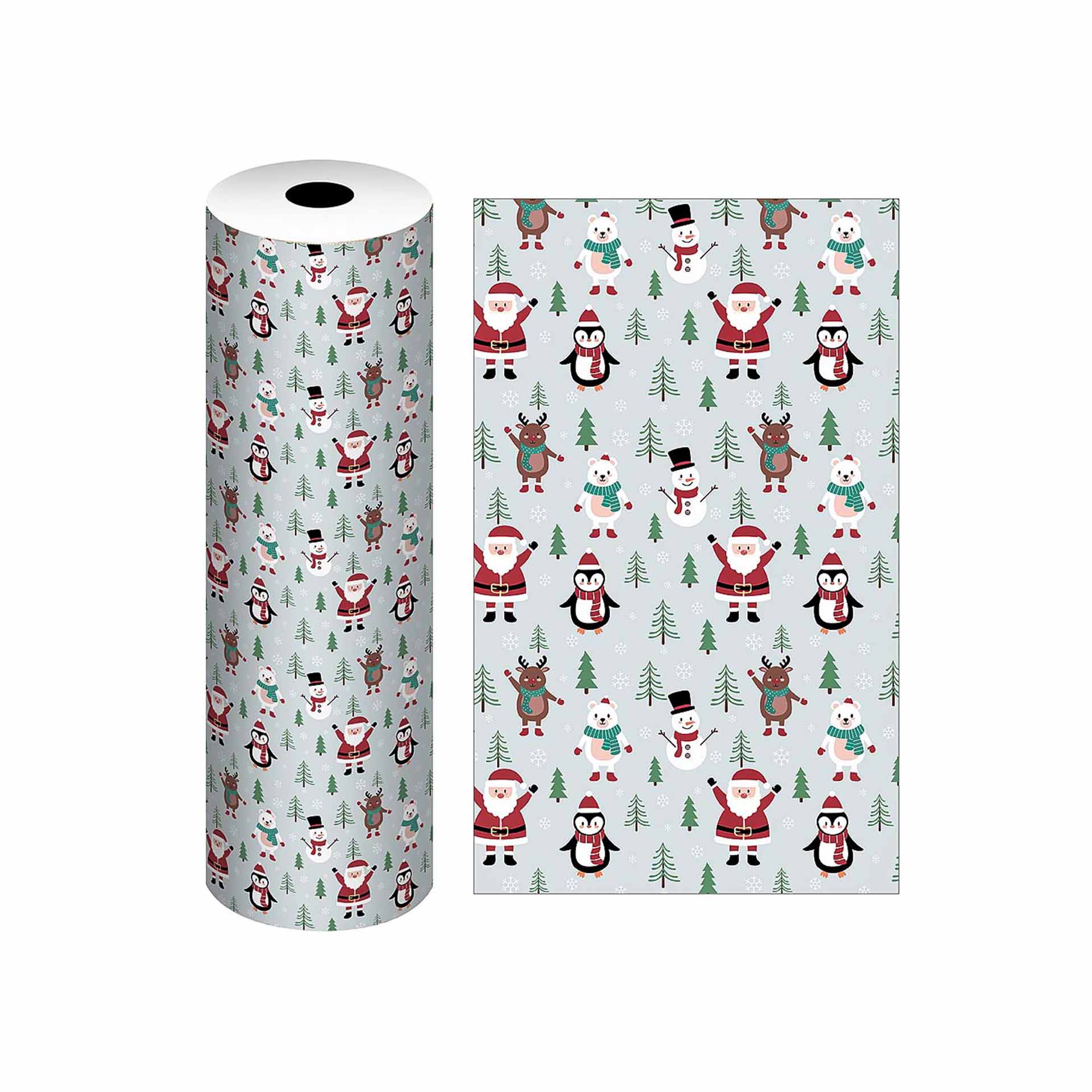Bobine Papel Embrulho Celuloso Natal 4kg 62cm