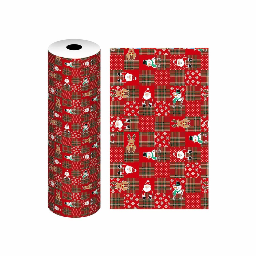 Bobine Papel Embrulho Celuloso Natal 4kg 62cm