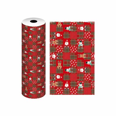Bobine Papel Embrulho Celuloso Natal 4kg 62cm