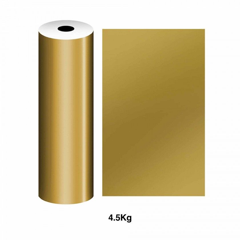 Bobine Papel Embrulho Celuloso Dourado 4.5Kg 62cm Bobine Papel Embrulho Celuloso Dourado 4.5Kg 62cm