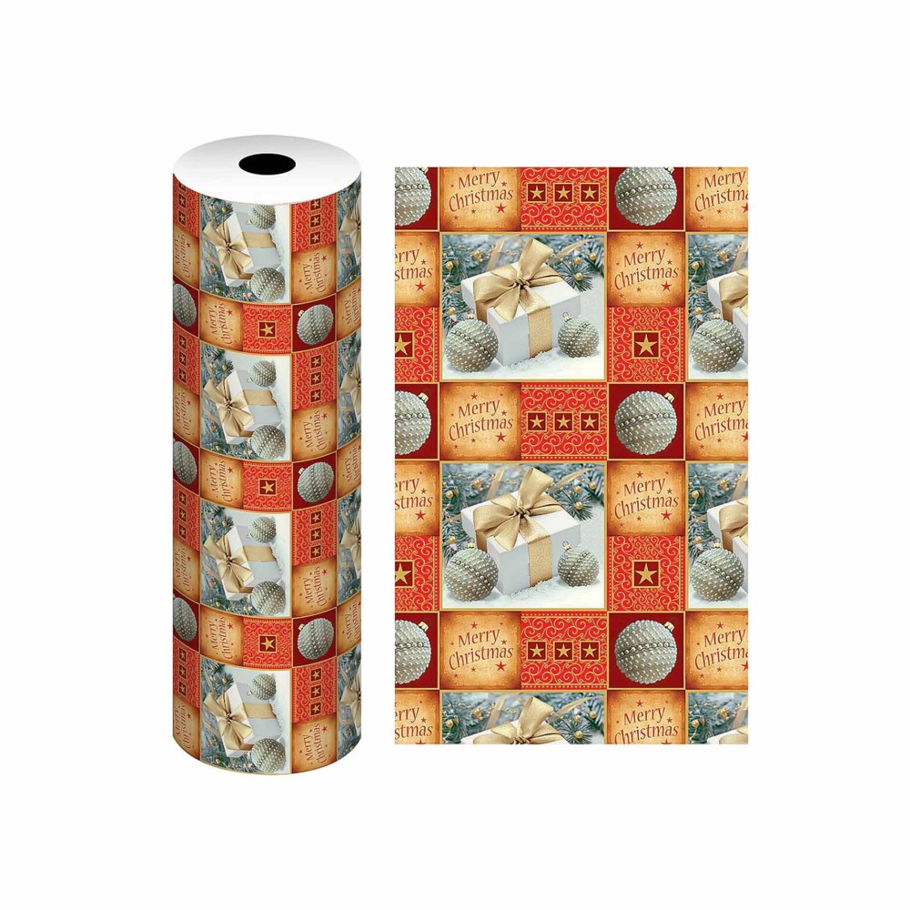 Bobine Papel Embrulho Celuloso Natal 4.5Kg 62cm