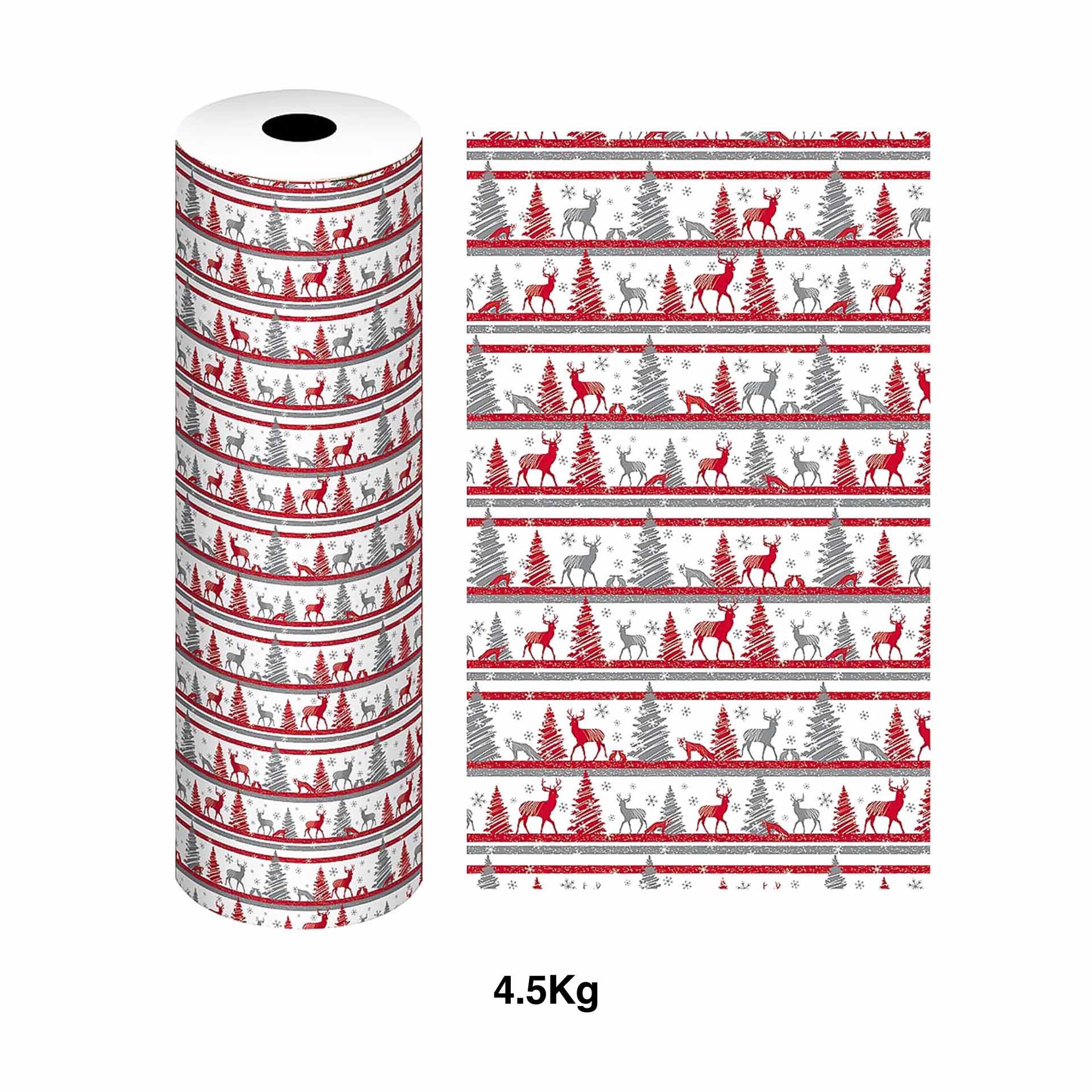 Bobine Papel Embrulho Celuloso Natal 4.5Kg 62cm