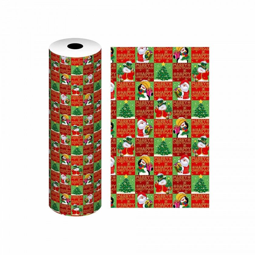 Bobine Papel Embrulho Celuloso Natal 4.5Kg 62cm Bobine Papel Embrulho Celuloso Natal 4.5Kg 62cm