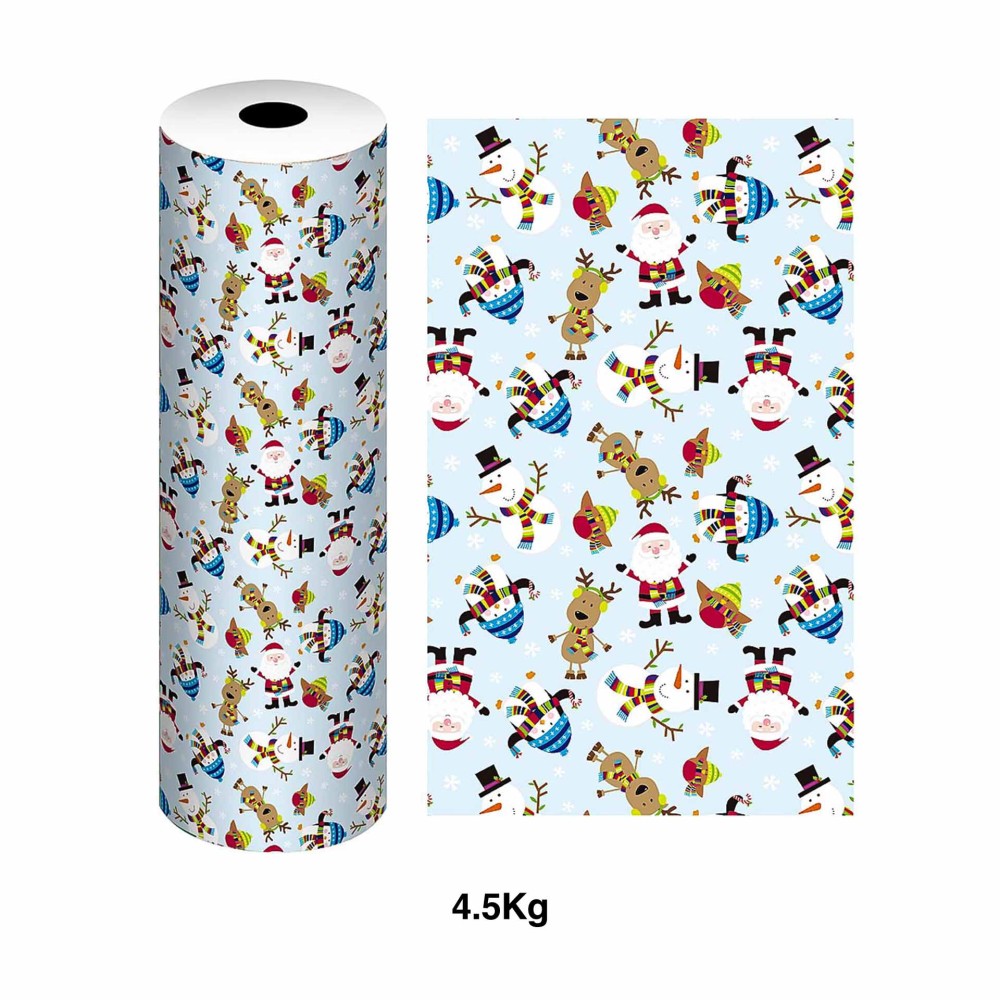 Bobine Papel Embrulho Celuloso Natal 4.5Kg 62cm